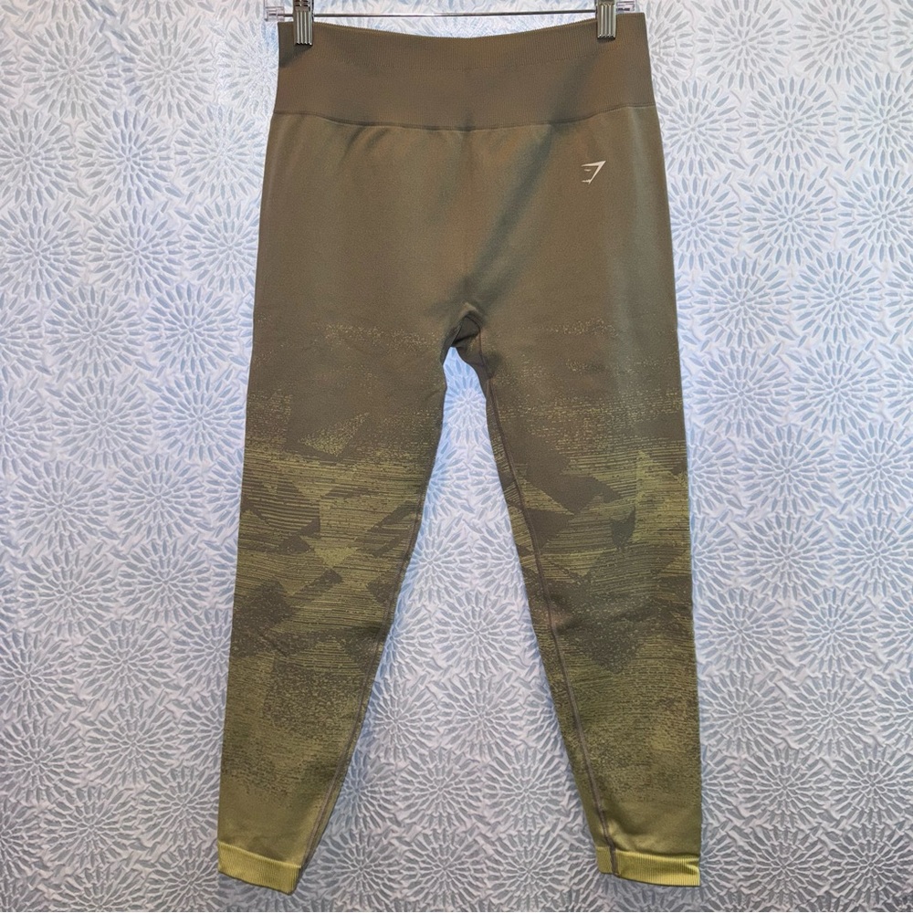 Gymshark Adapt Ombre Seamless Leggings (Grey / Yellow)